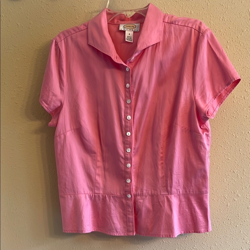 Pink Button-Up Women's Top